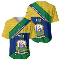 Saint Vincent and the Grenadines Flag Baseball Jersey Coat of Arms and National Colors - Wonder Print Shop