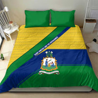 Saint Vincent and the Grenadines Flag Bedding Set Coat of Arms and National Colors - Wonder Print Shop