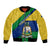 Saint Vincent and the Grenadines Flag Bomber Jacket Coat of Arms and National Colors - Wonder Print Shop