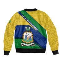 Saint Vincent and the Grenadines Flag Bomber Jacket Coat of Arms and National Colors - Wonder Print Shop