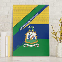 Saint Vincent and the Grenadines Flag Canvas Wall Art Coat of Arms and National Colors - Wonder Print Shop