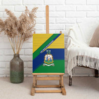 Saint Vincent and the Grenadines Flag Canvas Wall Art Coat of Arms and National Colors - Wonder Print Shop