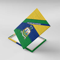 Saint Vincent and the Grenadines Flag Canvas Wall Art Coat of Arms and National Colors - Wonder Print Shop