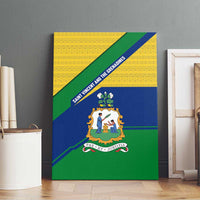 Saint Vincent and the Grenadines Flag Canvas Wall Art Coat of Arms and National Colors - Wonder Print Shop