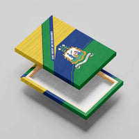 Saint Vincent and the Grenadines Flag Canvas Wall Art Coat of Arms and National Colors - Wonder Print Shop