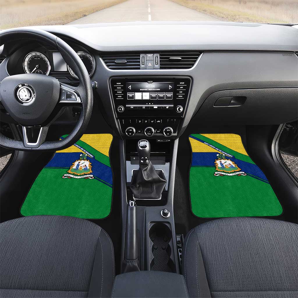Saint Vincent and the Grenadines Flag Car Mats Coat of Arms and National Colors - Wonder Print Shop