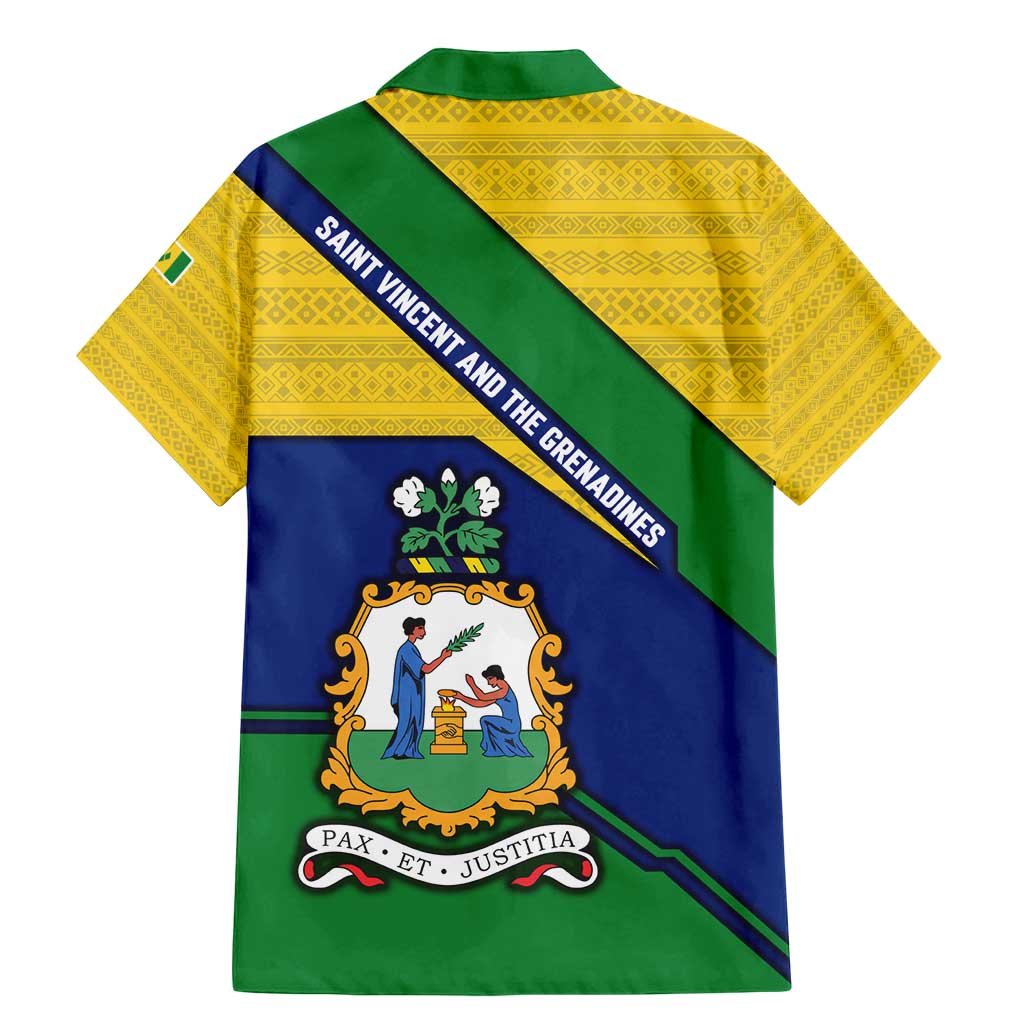 Saint Vincent and the Grenadines Flag Family Matching Mermaid Dress and Hawaiian Shirt Coat of Arms and National Colors - Wonder Print Shop