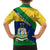 Saint Vincent and the Grenadines Flag Family Matching Off The Shoulder Long Sleeve Dress and Hawaiian Shirt Coat of Arms and National Colors - Wonder Print Shop
