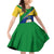 Saint Vincent and the Grenadines Flag Family Matching Off Shoulder Short Dress and Hawaiian Shirt Coat of Arms and National Colors - Wonder Print Shop