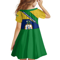 Saint Vincent and the Grenadines Flag Family Matching Off Shoulder Short Dress and Hawaiian Shirt Coat of Arms and National Colors - Wonder Print Shop