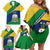 Saint Vincent and the Grenadines Flag Family Matching Off Shoulder Short Dress and Hawaiian Shirt Coat of Arms and National Colors - Wonder Print Shop