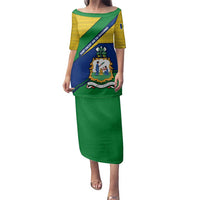 Saint Vincent and the Grenadines Flag Family Matching Puletasi and Hawaiian Shirt Coat of Arms and National Colors - Wonder Print Shop