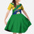Saint Vincent and the Grenadines Flag Family Matching Summer Maxi Dress and Hawaiian Shirt Coat of Arms and National Colors - Wonder Print Shop