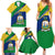 Saint Vincent and the Grenadines Flag Family Matching Summer Maxi Dress and Hawaiian Shirt Coat of Arms and National Colors - Wonder Print Shop
