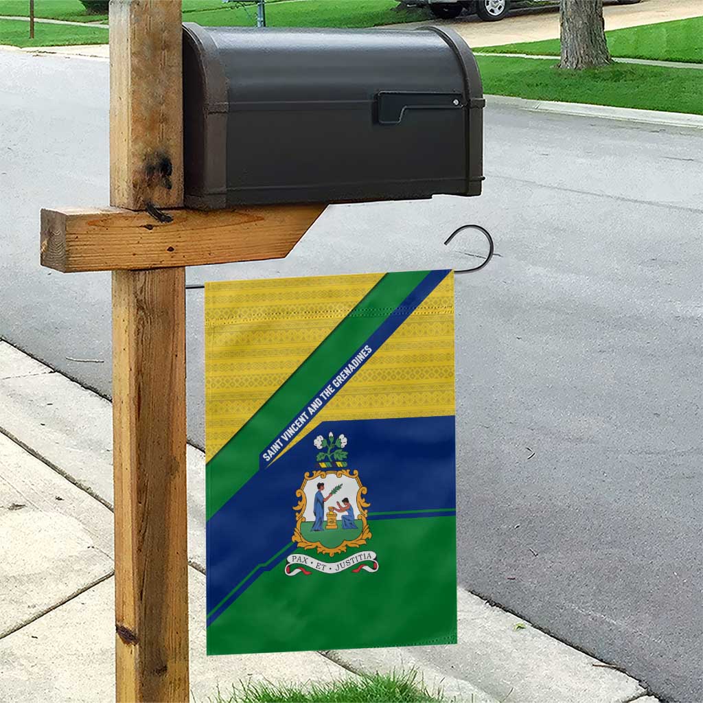 Saint Vincent and the Grenadines Flag Garden Flag Coat of Arms and National Colors - Wonder Print Shop