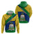 Saint Vincent and the Grenadines Flag Hoodie Coat of Arms and National Colors - Wonder Print Shop