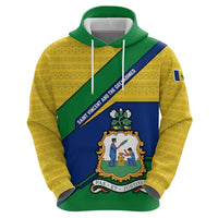 Saint Vincent and the Grenadines Flag Hoodie Coat of Arms and National Colors - Wonder Print Shop