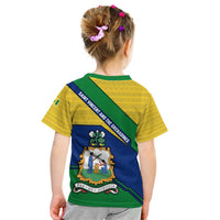 Saint Vincent and the Grenadines Flag Kid T Shirt Coat of Arms and National Colors - Wonder Print Shop