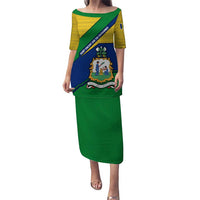 Saint Vincent and the Grenadines Flag Puletasi Coat of Arms and National Colors - Wonder Print Shop