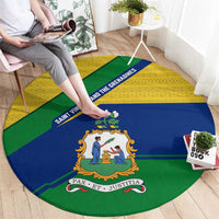 Saint Vincent and the Grenadines Flag Round Carpet Coat of Arms and National Colors - Wonder Print Shop