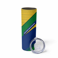 Saint Vincent and the Grenadines Flag Skinny Tumbler Coat of Arms and National Colors - Wonder Print Shop