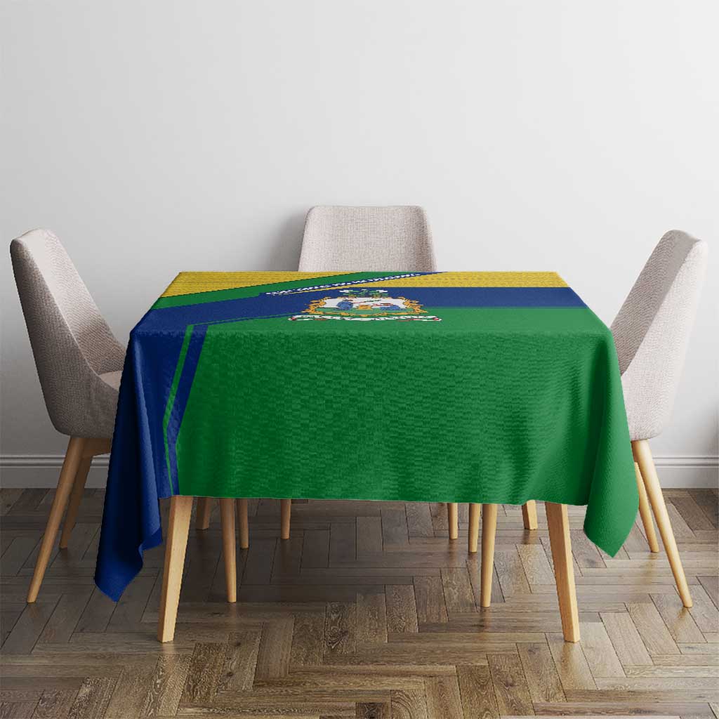 Saint Vincent and the Grenadines Flag Tablecloth Coat of Arms and National Colors - Wonder Print Shop
