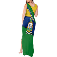 Saint Vincent and the Grenadines Flag Tank Maxi Dress Coat of Arms and National Colors - Wonder Print Shop