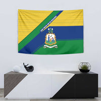Saint Vincent and the Grenadines Flag Tapestry Coat of Arms and National Colors - Wonder Print Shop