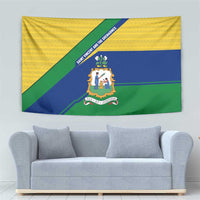 Saint Vincent and the Grenadines Flag Tapestry Coat of Arms and National Colors - Wonder Print Shop