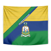 Saint Vincent and the Grenadines Flag Tapestry Coat of Arms and National Colors - Wonder Print Shop