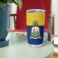 Saint Vincent and the Grenadines Flag Tumbler Cup Coat of Arms and National Colors - Wonder Print Shop