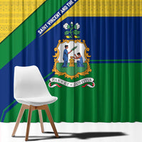 Saint Vincent and the Grenadines Flag Window Curtain Coat of Arms and National Colors - Wonder Print Shop