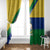 Saint Vincent and the Grenadines Flag Window Curtain Coat of Arms and National Colors - Wonder Print Shop