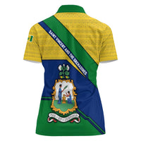 Saint Vincent and the Grenadines Flag Women Polo Shirt Coat of Arms and National Colors - Wonder Print Shop