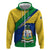 Saint Vincent and the Grenadines Flag Zip Hoodie Coat of Arms and National Colors - Wonder Print Shop