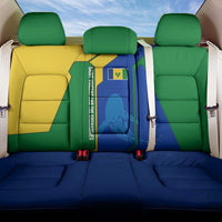 Saint Vincent and the Grenadines Flag Wave Map Back Car Seat Cover Caribbean Island Pride Pullover - Wonder Print Shop