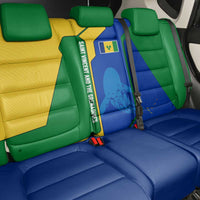 Saint Vincent and the Grenadines Flag Wave Map Back Car Seat Cover Caribbean Island Pride Pullover - Wonder Print Shop