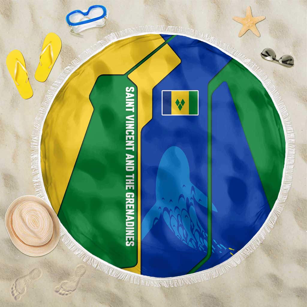 Saint Vincent and the Grenadines Flag Wave Map Beach Blanket Caribbean Island Pride Pullover - Wonder Print Shop