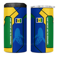 Saint Vincent and the Grenadines Flag Wave Map 4 in 1 Can Cooler Tumbler Caribbean Island Pride Pullover - Wonder Print Shop