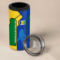 Saint Vincent and the Grenadines Flag Wave Map 4 in 1 Can Cooler Tumbler Caribbean Island Pride Pullover - Wonder Print Shop