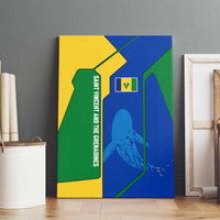 Saint Vincent and the Grenadines Flag Wave Map Canvas Wall Art Caribbean Island Pride Pullover - Wonder Print Shop