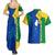 Saint Vincent and the Grenadines Flag Wave Map Couples Matching Summer Maxi Dress and Hawaiian Shirt Caribbean Island Pride Pullover - Wonder Print Shop