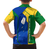 Saint Vincent and the Grenadines Flag Wave Map Family Matching Off Shoulder Short Dress and Hawaiian Shirt Caribbean Island Pride Pullover - Wonder Print Shop