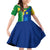 Saint Vincent and the Grenadines Flag Wave Map Family Matching Off Shoulder Short Dress and Hawaiian Shirt Caribbean Island Pride Pullover - Wonder Print Shop