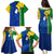 Saint Vincent and the Grenadines Flag Wave Map Family Matching Puletasi and Hawaiian Shirt Caribbean Island Pride Pullover - Wonder Print Shop