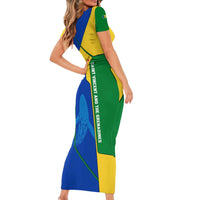 Saint Vincent and the Grenadines Flag Wave Map Family Matching Short Sleeve Bodycon Dress and Hawaiian Shirt Caribbean Island Pride Pullover - Wonder Print Shop