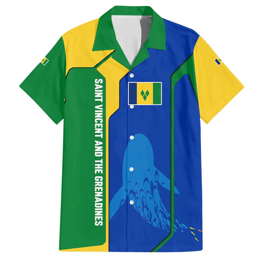 Saint Vincent and the Grenadines Flag Wave Map Hawaiian Shirt Caribbean Island Pride Pullover - Wonder Print Shop