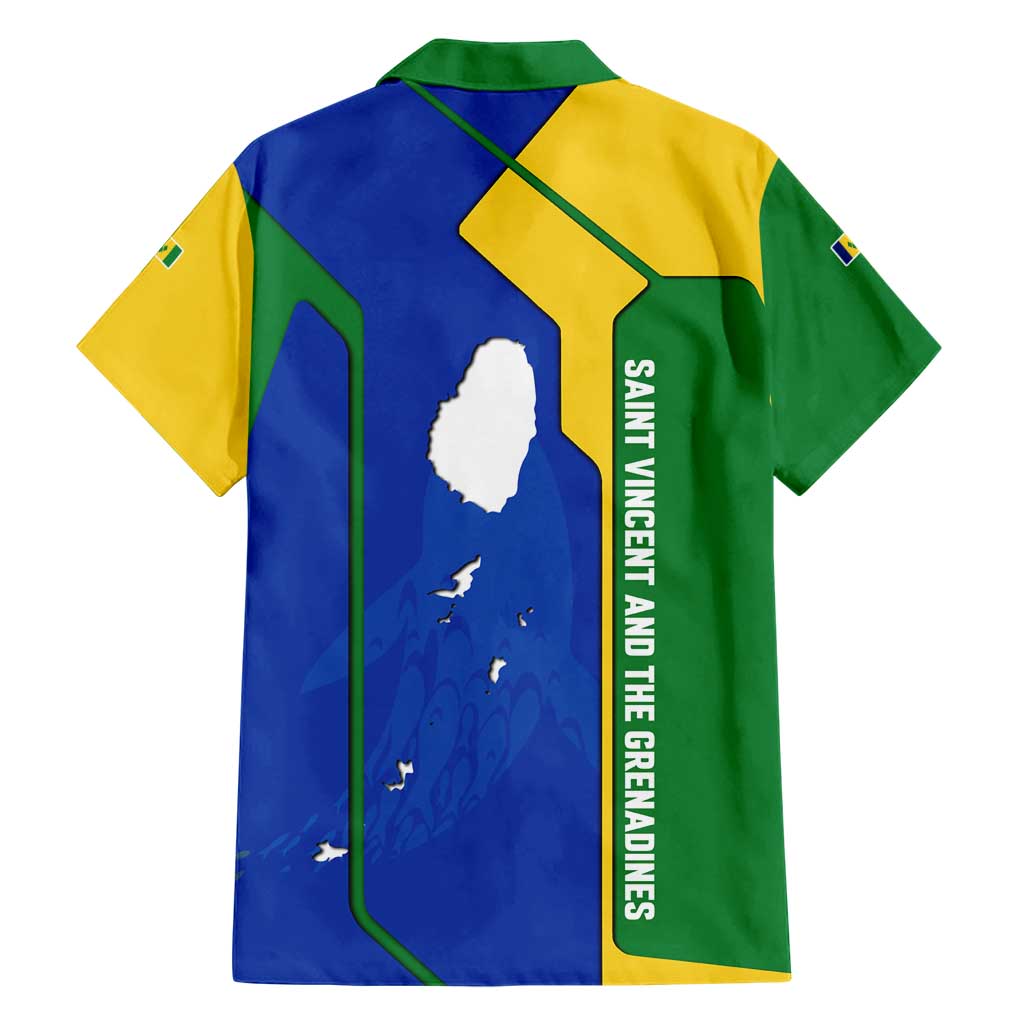 Saint Vincent and the Grenadines Flag Wave Map Hawaiian Shirt Caribbean Island Pride Pullover - Wonder Print Shop