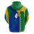 Saint Vincent and the Grenadines Flag Wave Map Hoodie Caribbean Island Pride Pullover - Wonder Print Shop
