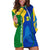 Saint Vincent and the Grenadines Flag Wave Map Hoodie Dress Caribbean Island Pride Pullover - Wonder Print Shop